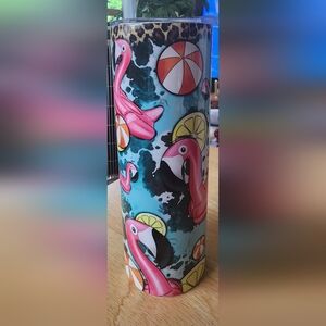 New 20oz Flamingo Beach Tumbler